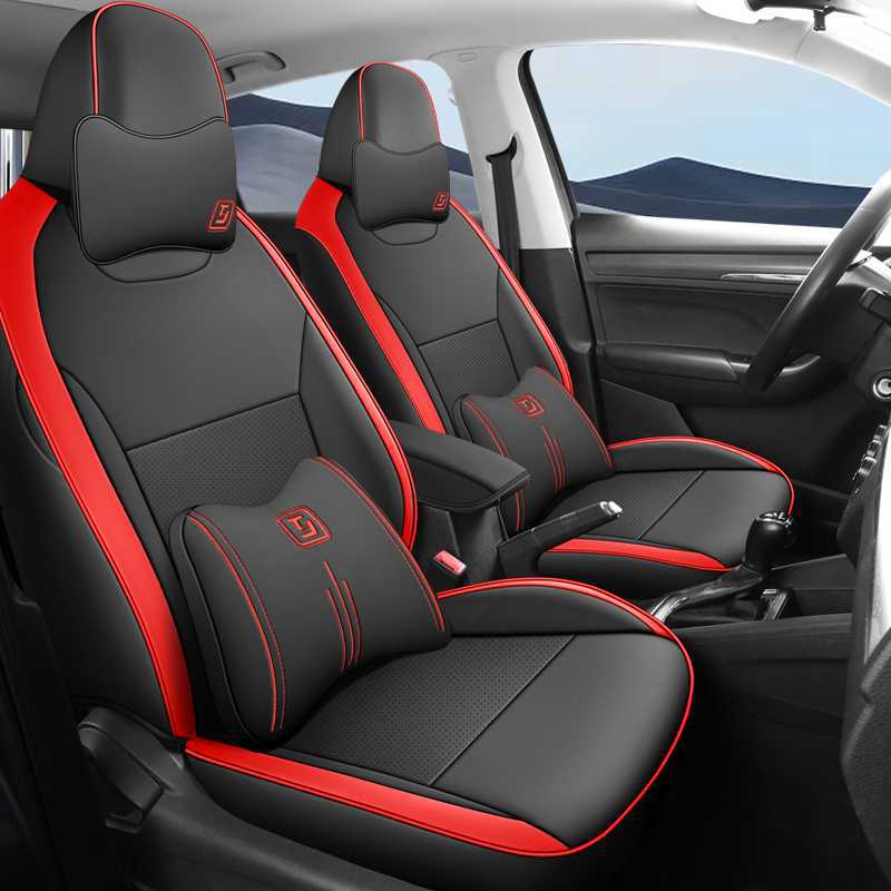 Skoda – Modelə uyğun (Original) oturacaq örtükləri Cover Dedicated Full - black-red-deluxe-edition-note-car-model-year-rear-row-half-cover