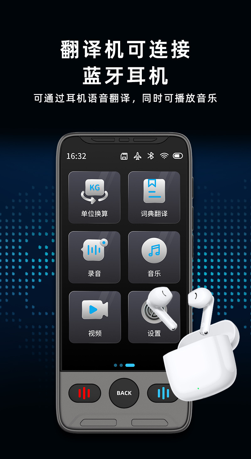 Source factory portable ai intelligent translation machine, real-time dialogue translator, simultaneous interpretation, offline translation into English undefined