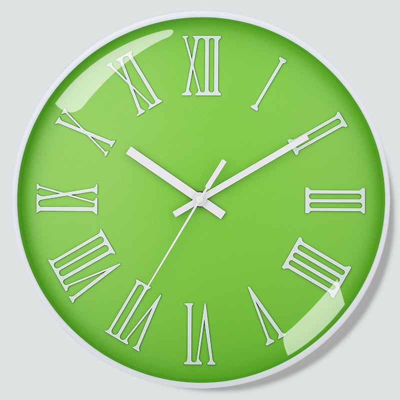 [12 pulgadas 30cm] Reloj de pared mudo moda creativa hogar sala de estar estéreo digital simple reloj al por mayor