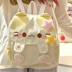 日系ソフト萌え甜妹ins風かわいい綿の子猫のランドセル大容量