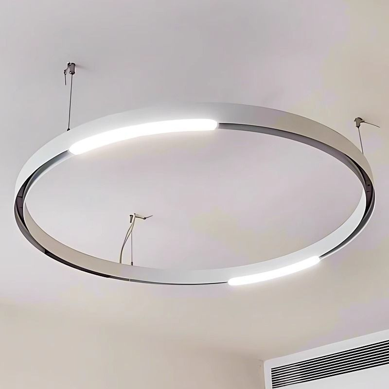 lámpara de órbita de atracción magnética redonda inteligente de anillo de arco incrustado abierto de montaje oculto sala de estar sin lámpara principal de iluminación de línea