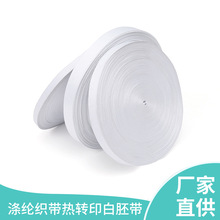 厂家直供涤纶背包热转印印花吊牌织带箱包手提小挎包辅料白胚带