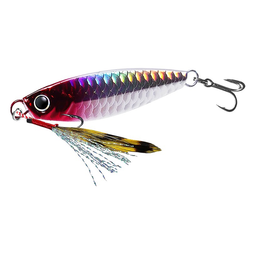 Caída de la placa de hierro de Luya patrón de escala de pescado boca oblicua kaxing nueva pesca capa de agua completa Luya cebo Placa de hierro