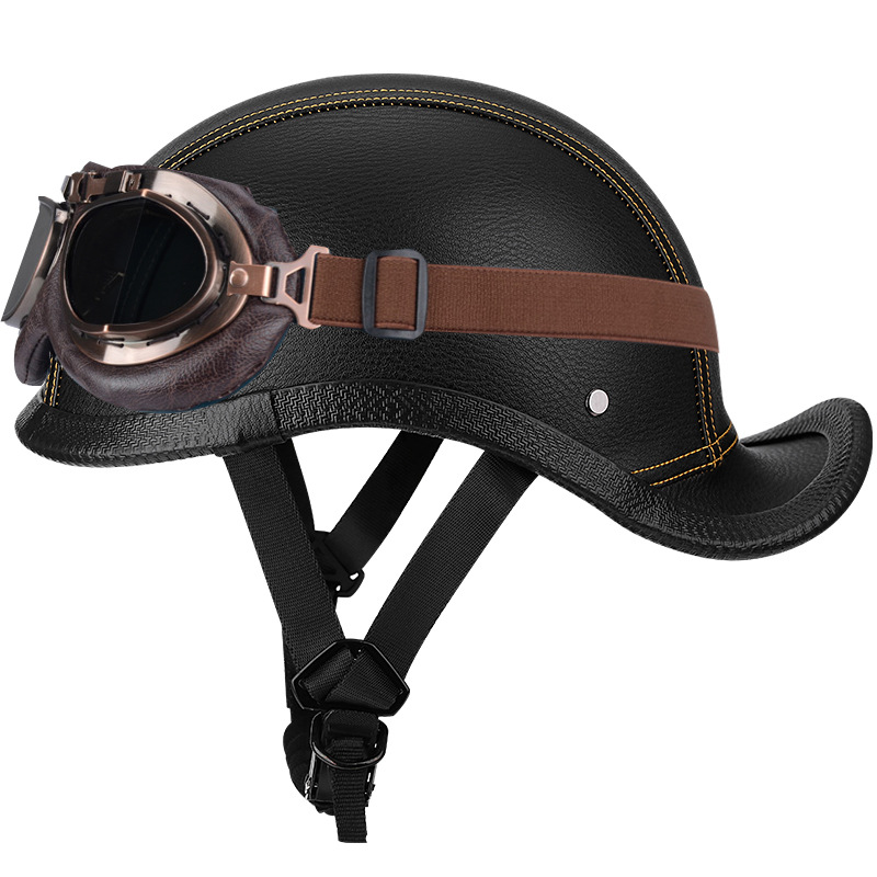 검은 색과 노란색 가죽 + 구리 거울-꼬리 꼬리