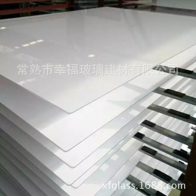 4MM会议室办公写字白板用 超白酸洗蒙砂玉砂钢化玻璃 出口美国