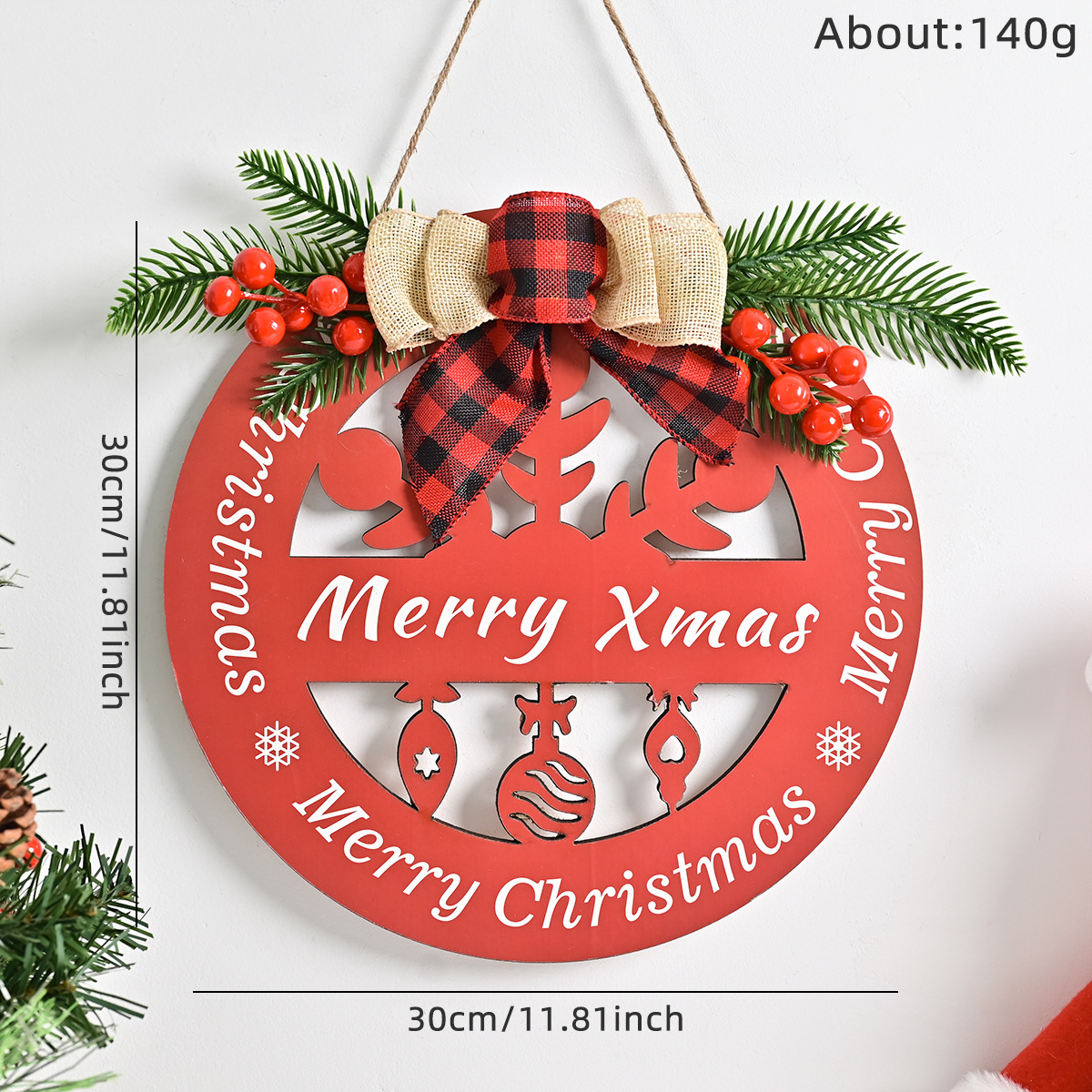 XM - 0030 - Guirnalda de madera navideña - 005