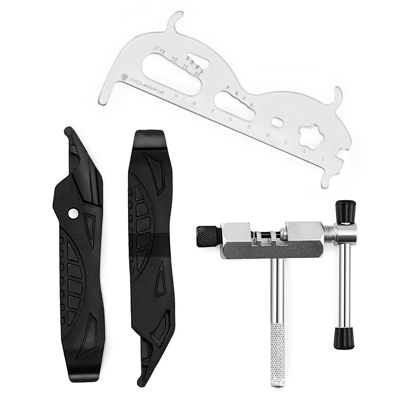 Herramienta de reparación de bicicletas eje central conjunto de combinación de llave volante conjunto de montaje y desmontaje herramienta de reparación de cadena giratoria Reparación de desmontaje de vuelo