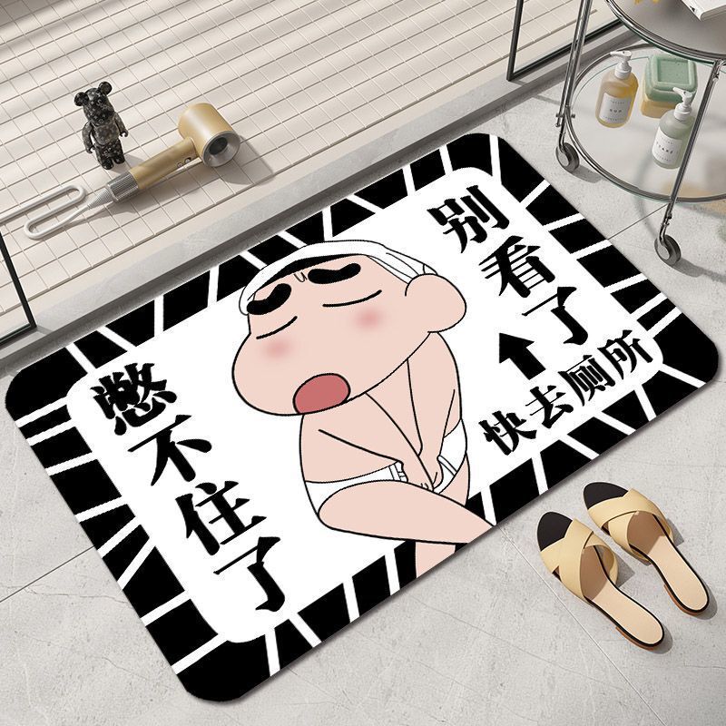 Crayon Xiaoxin Diatom Mud Mat Absorbent Dirt-resistant Bathroom Anti-slip Mat Shower Toilet Quick-drying Door Mat