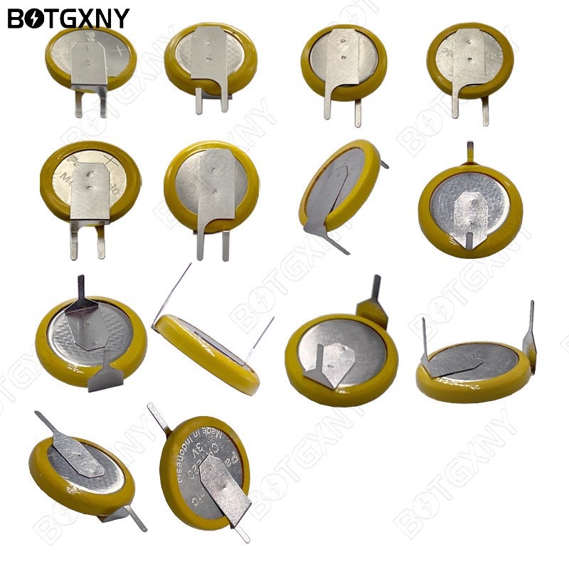 松下BR1225/F1AK BR1225/F1AN纽扣电池3V带焊脚针脚直插卧式两脚
