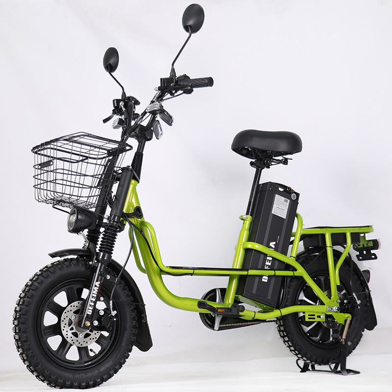 16inch Off-Road Fat Tire Electric Bicycle for Urban Food Delivery, Lithium Battery Cargo Electric Scooter