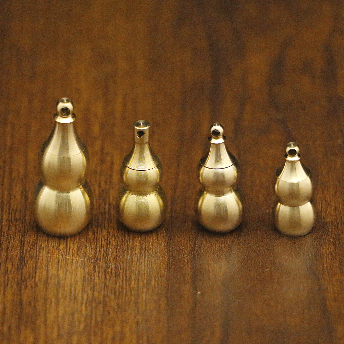 黄铜迷你空心葫芦钥匙扣上开口铜葫芦可装朱砂挂件钥匙配件饰品|ms