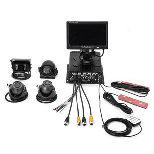 School Bus 4-channel WIFI 4G Car Dvr Set IncludinG Camera Monitor Remote MonitorinG