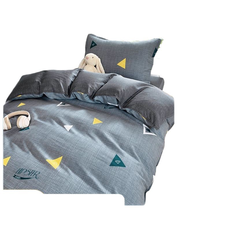 dormitorio de estudiantes de algodón, cama de colcha, cama de cama de cinco piezas, conjunto completo de colcha de algodón, conjunto completo de colchón de colcha de algodón para una sola persona