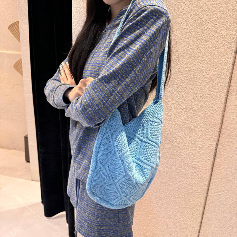Nuevo bolso de punto 2025 bolso de punto sólido bolso tote bolso de torsión bolso retro bolso de mujer bolso de punto de marea bolso de punto bolso de punto image 10