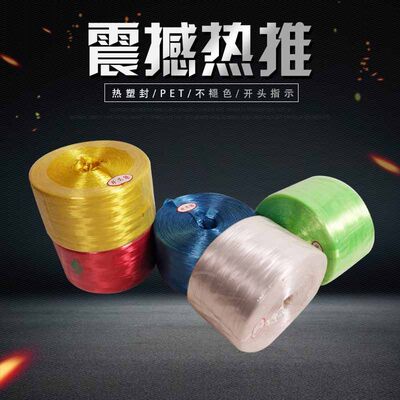 单层小盘捆扎绳PET材质收缩膜包装不褪色包装捆扎打包绳结束带