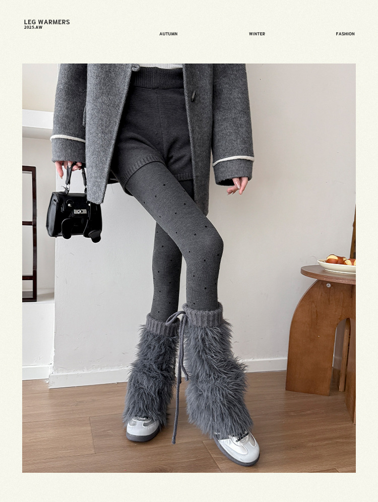 Scaldamuscoli Stivali Moda Calzini di Cotone Donna Autunno e Inverno Spessi Caldi Coprigambe Ins Subculture JK Hot Girl Lungo Tubo Visone Velluto Vitello Coprigambe_voghion.com