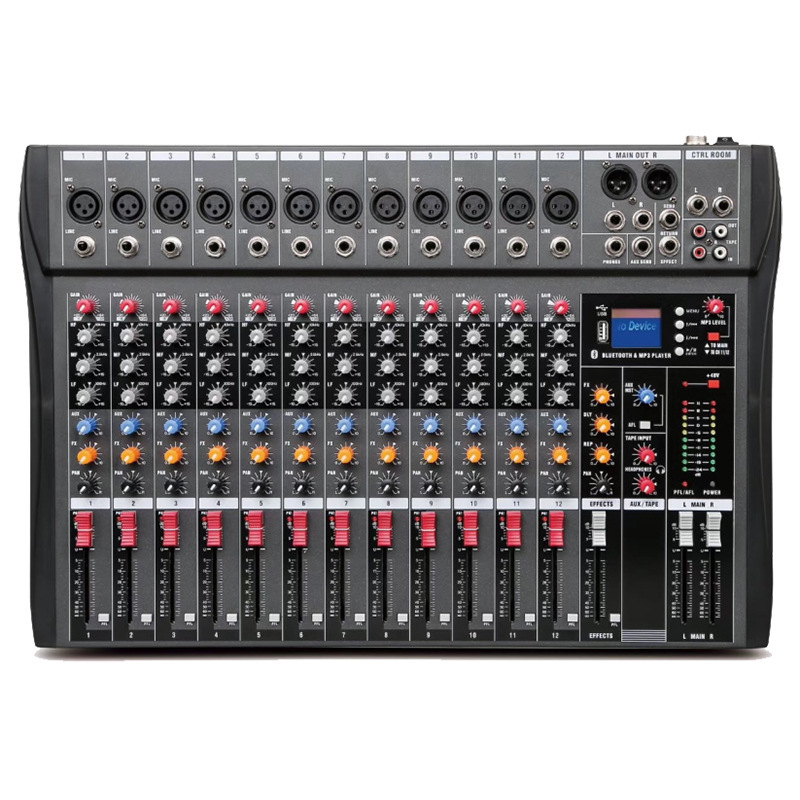 Fabricante CT - 120 espectáculo de escenario bluetooth audio conferencia sintonizador USB profesional de 12 caminos mezclador puro