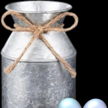 铁皮花瓶铁皮桶插花桶欧式铁艺干花鲜花桶复古做旧插花双耳牛奶壶