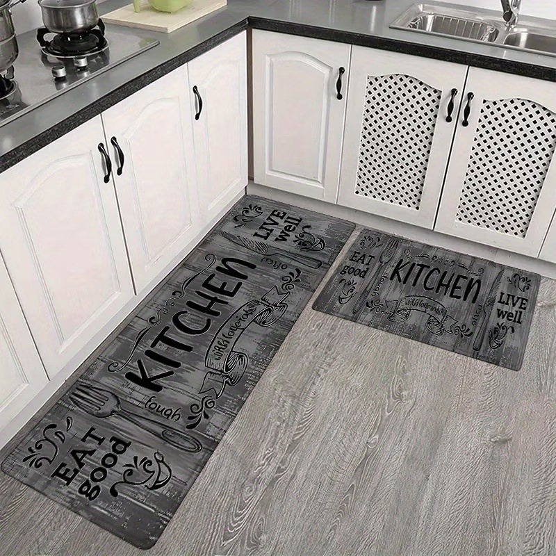 Amazon transfronterizo alfombra de restaurante anti-deslizante retro americana resistente a la suciedad absorción de agua absorción de aceite alfombra de cocina
