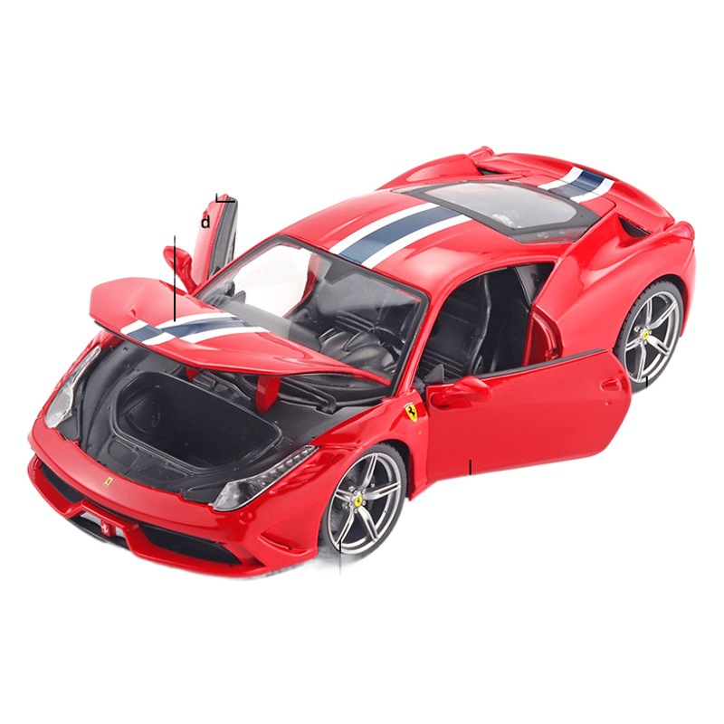 Modelo de coche deportivo Lamborghini 458 SPECIALE de aleación de alta calidad a escala 1:18, figura coleccionable para niños, pieza de exhibición para vitrina.