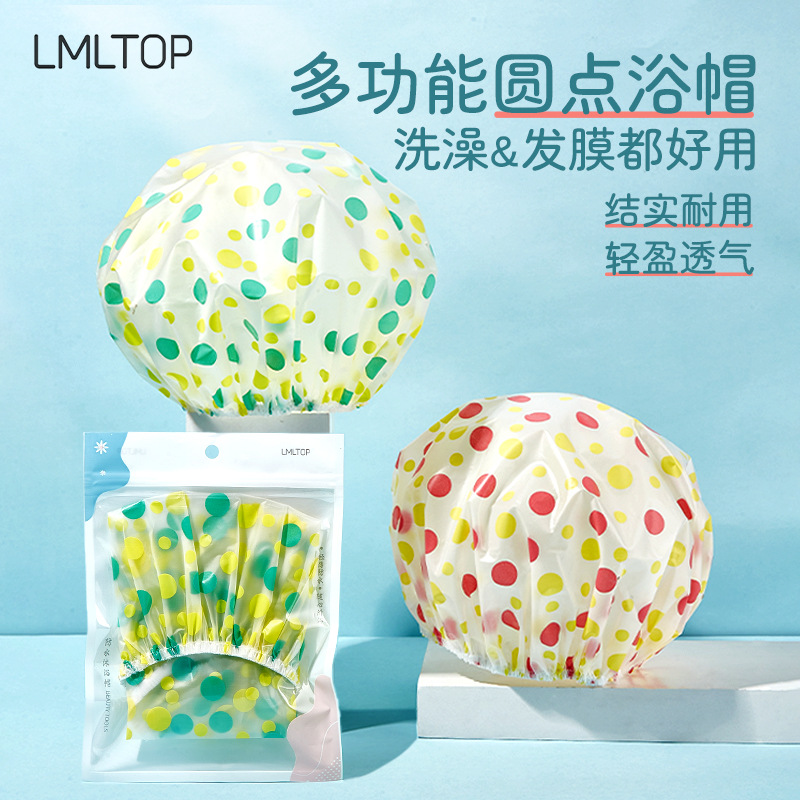 LMLTOP gorro de ducha impermeable EVA adulto gorro de ducha de baño banda de pelo pañuelo al por mayor C0705