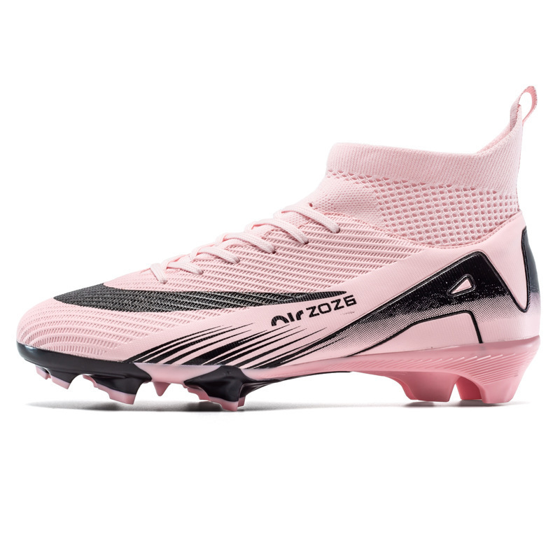 Zapatos de fútbol de caña alta de caucho, ligeros y antideslizantes, para césped natural y artificial