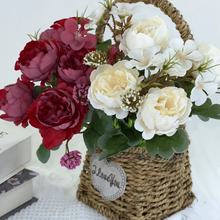 新款外贸路引花秋色牡丹花仿真绢花仿真花球婚车楼梯装饰婚庆道具