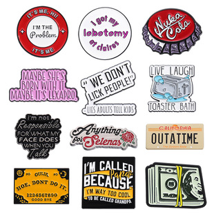 Cartoon letter series brooch trinkets