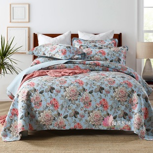 Heyan Home Textile High-grade Bed Cover Three-piece Set Foreign Trade American Style Thickened Bed Sheet Pure Cotton Air Conditioned Washed Summer Cool Quilt