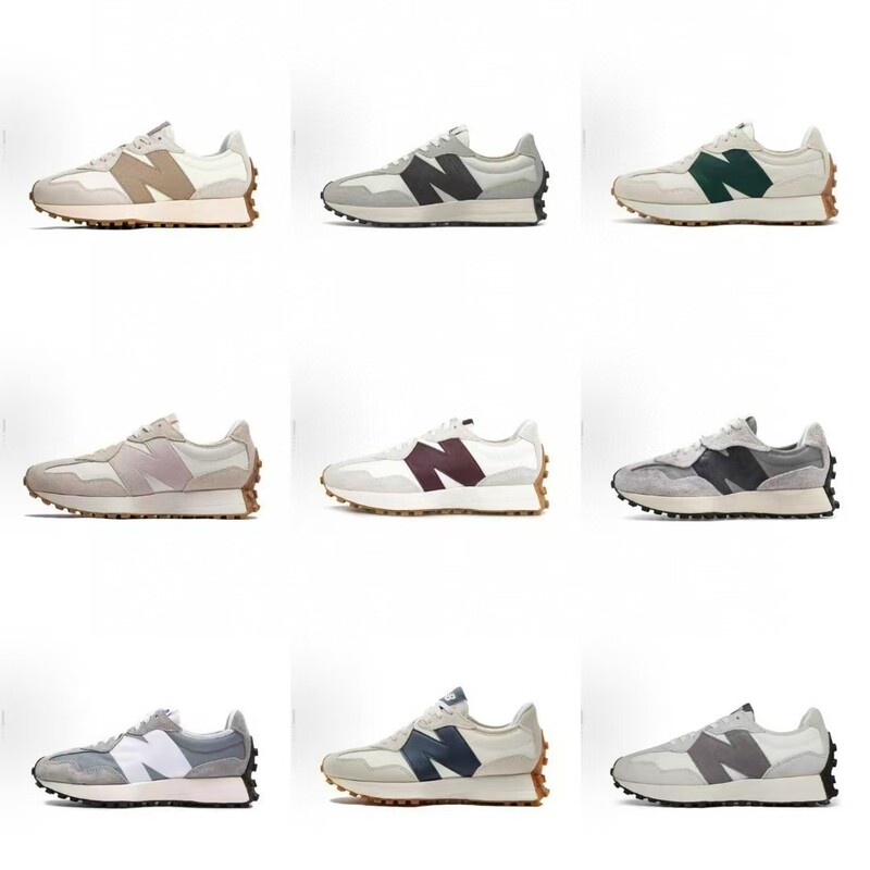 Putian Pure Original Nb327 Sea Salt Color Yuanzu Gray Lightweight Thick-Soled Sports Casual Shoes Retro Men's and Women's Dad Shoes
