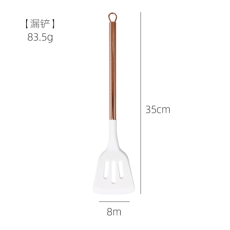 Nuevo mango de oro rosa antiadherente de cocina de aluminio de aluminio 10 piezas set