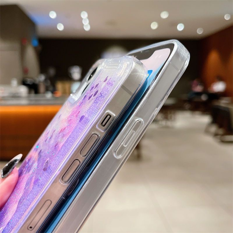 TPU büyük delikli dekompresyon sıvı kum telefon kılıfı, Apple 17 Pro Max sıvı iPhone 16/14 koruyucu kılıf 15 için uygun.