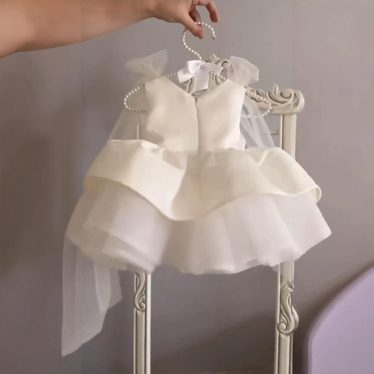 Vestido de princesa abullonado para niñas, ideal para fiestas de cumpleaños y banquetes. Ropa infantil. 【Preventa | Envío en 15 días】_voghion.com