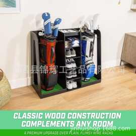 厂家定制高尔夫球杆收纳架置地式多层球鞋整理架室内高尔夫配件架