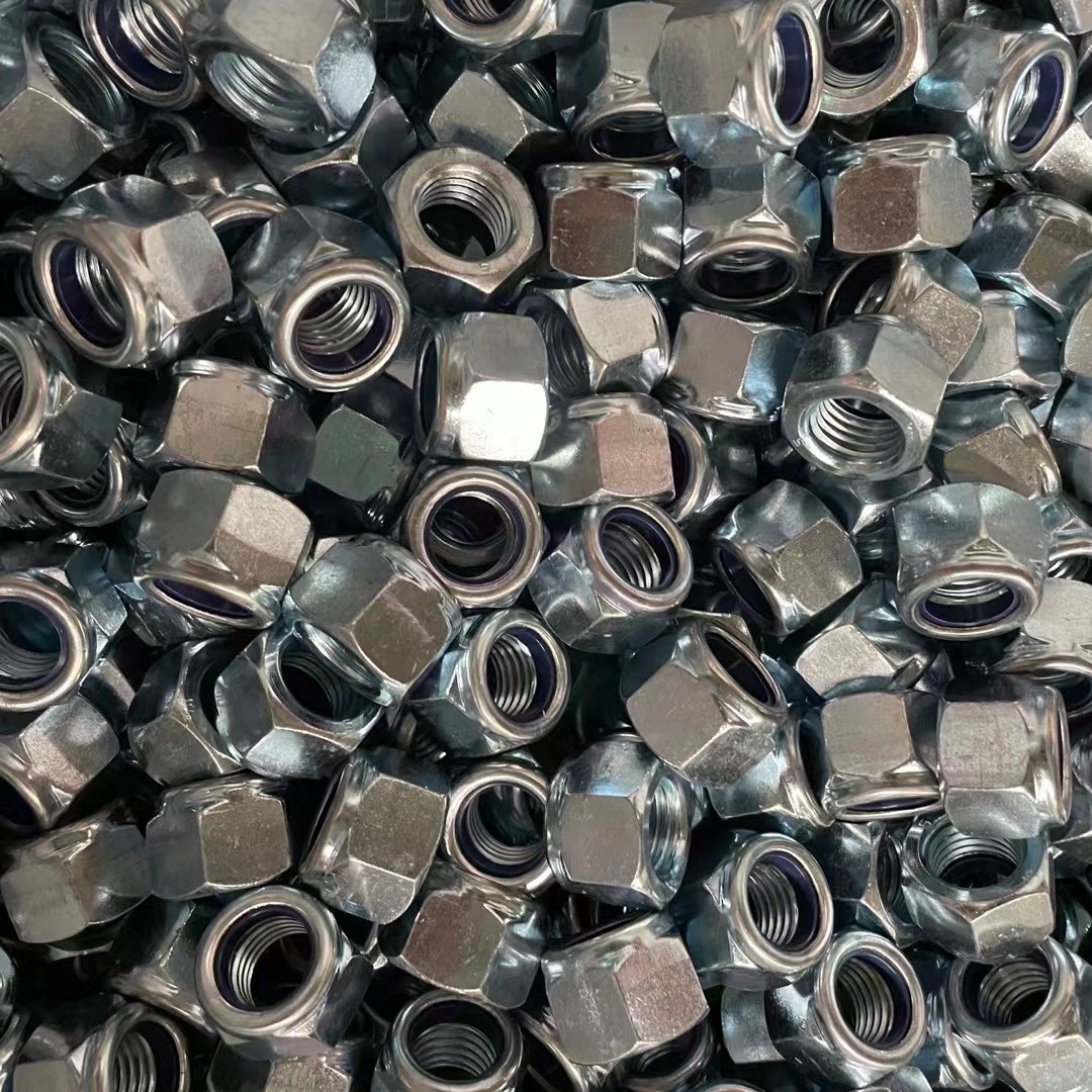 8.8级尼龙锁紧螺丝M10 防滑防松自锁螺母 尼龙防滑锁紧螺母