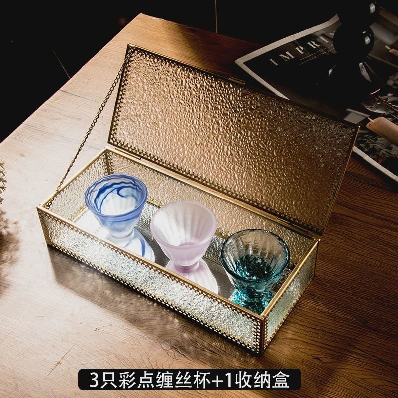 (Fan ribbon + blue ribbon + colorful dots) + storage box