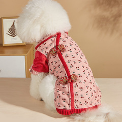 寵物喜慶唐裝秋冬泰迪比熊貓咪小型犬冬天加厚保暖狗狗新年衣服