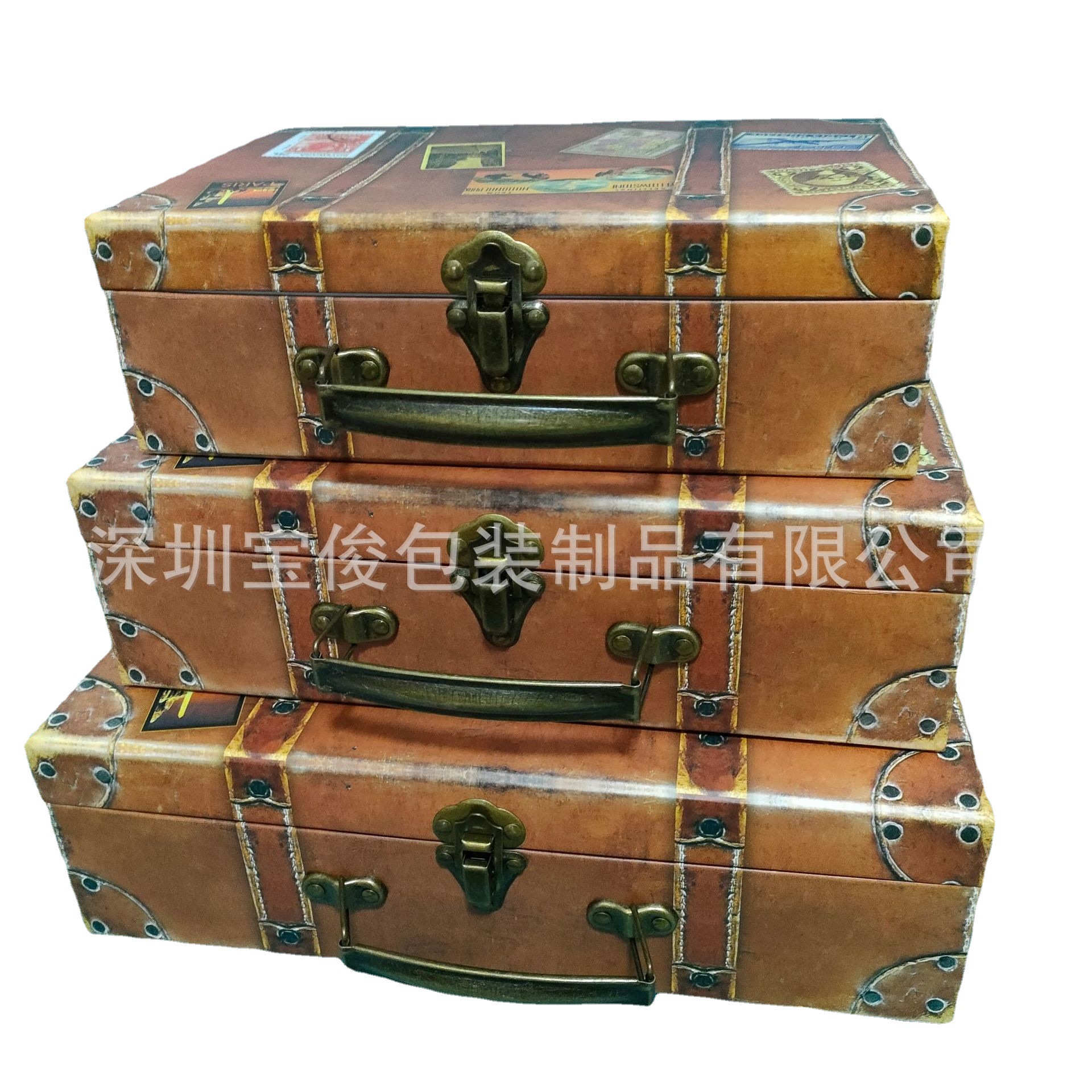 儿童玩具纸板工艺手提盒 仿古高端纸板手提盒儿童礼物玩具包装盒