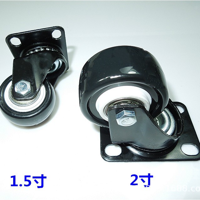 万向轮厂家1.5寸2寸2.5寸工业带刹静音家具脚轮定向金钻 滑滚轮子