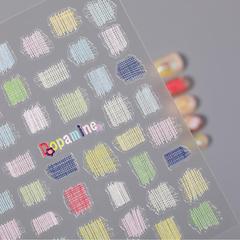 メイラードグリッドネイルアートステッカー 5D レリーフ立体チューリップシールネイルステッカージュエリー CA スタイル