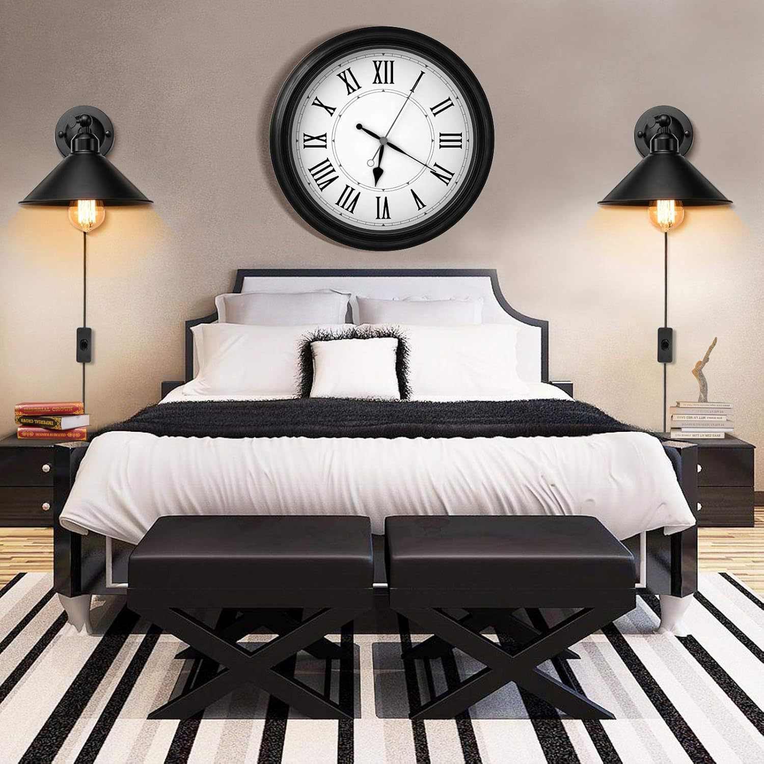 Explosión transfronteriza Zhongshan suministra lámpara de pared de hierro forjado simple estilo retro dormitorio corredor café lámpara de pared