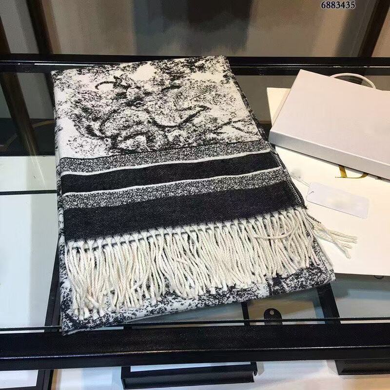 加厚款赵丽颖同款山水画围巾女围脖秋冬季款时尚女士潮流流苏披肩|undefined