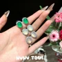 妃子笑天然冰种白玉髓耳钉