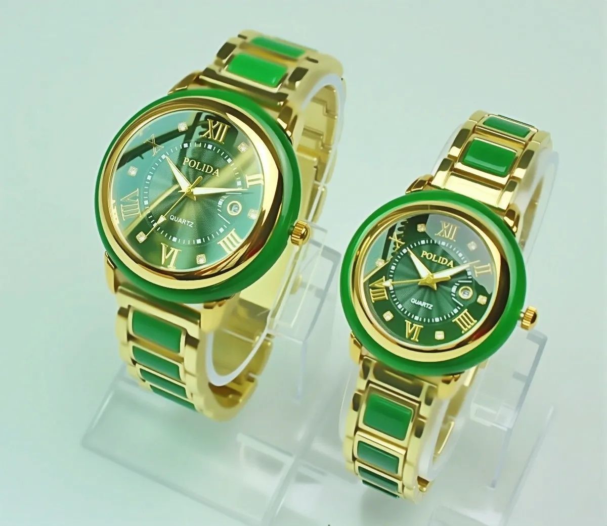 Herren Armbanduhr Mit Kalender Und Jadeoptik Chronograph Design_voghion.com