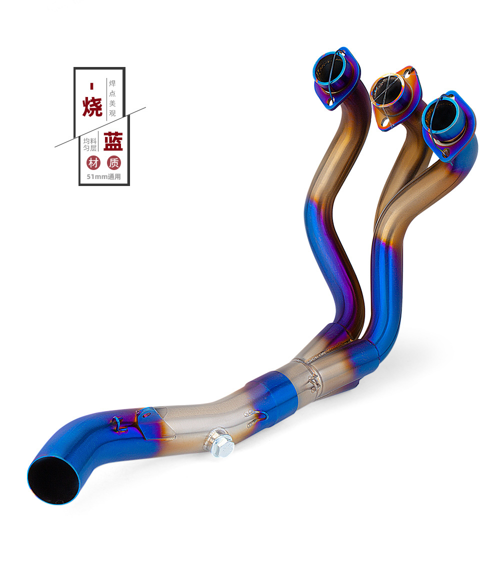 Motorcycle MT09 modified exhaust pipe stainless steel/titanium alloy series front section Collection 14-21 21-23 years