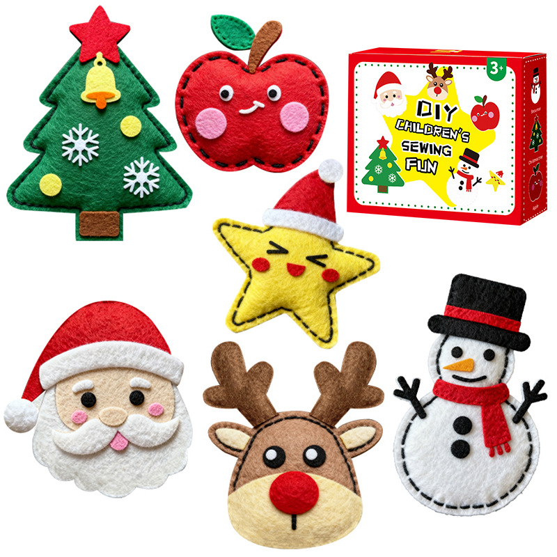 Muñecas de tela no tejida hechas a mano para niños jardín de infantes diy animales materiales hechos a mano bolsas de juguetes para niñas image 4