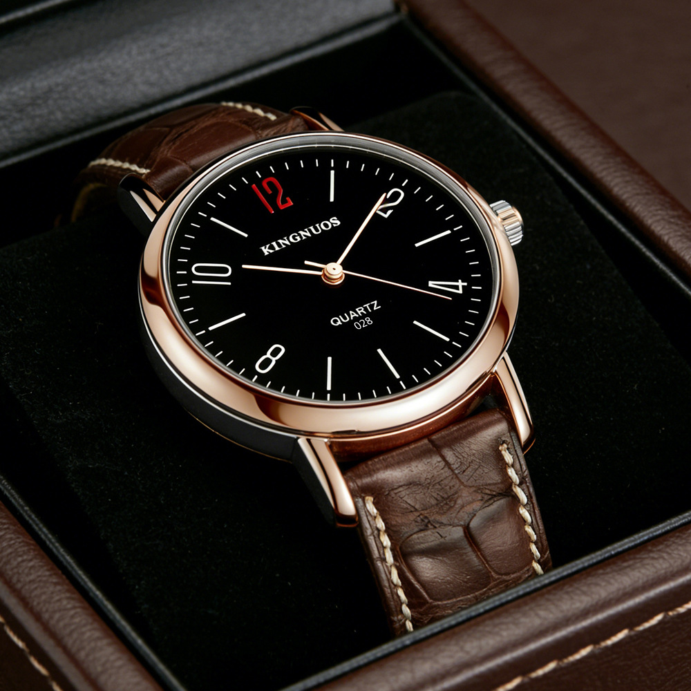 Exquisite Belt Men's Waterproof Quartz Watch Non-mechanical Watch Student Watch