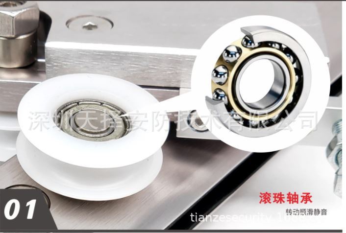 工厂定制60KG无框玻璃门铝合金吊轮 玻璃滑轮铝合金滑轮 移门五金