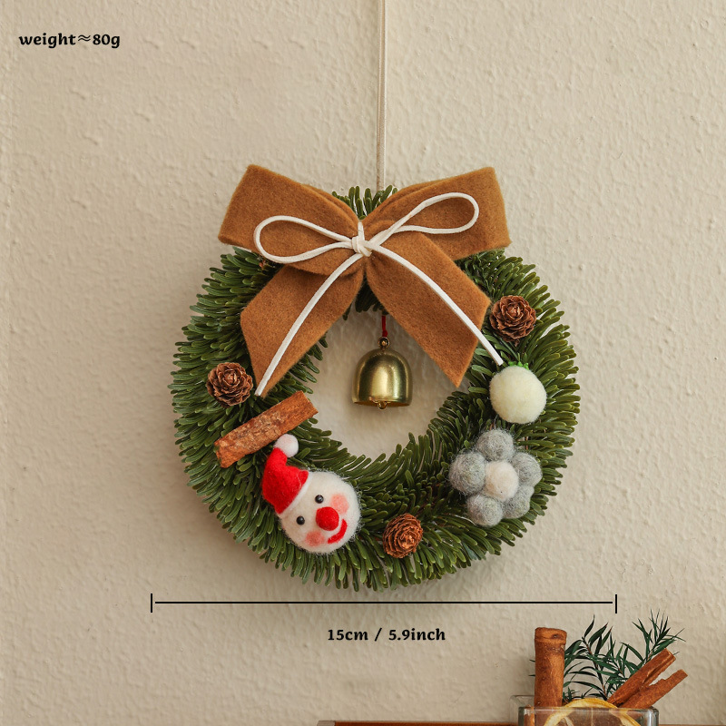 Decoraciones navideñas, coronas de pino Nobel, adornos, escaparates, muebles para el hogar, muebles para el hogar, accesorios para colgar en la puerta, productos al por mayor