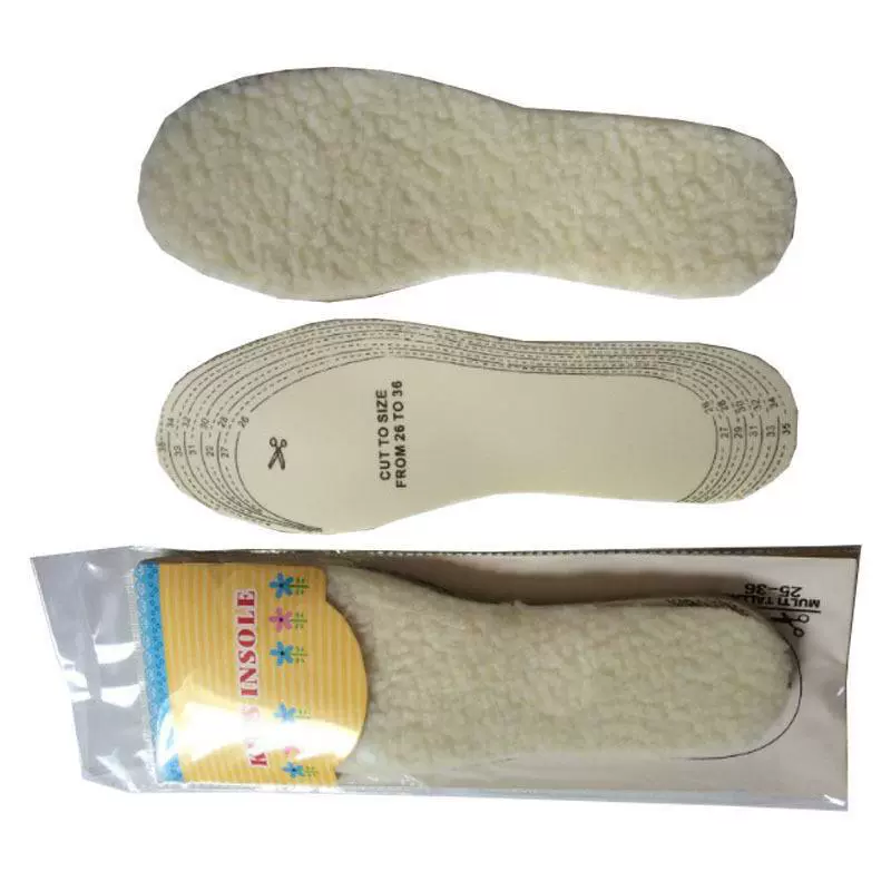 Фабрика прямых продаж зимние детские стельки детские шерстяные амортизирующие пот дышащие латексные стельки теплые стельки